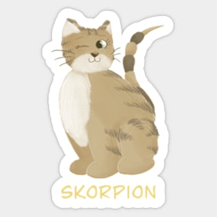 Skorpion Katze Star sign Sticker